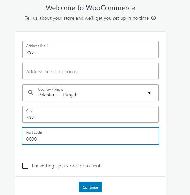 Step 2 - woocommerce tutorial