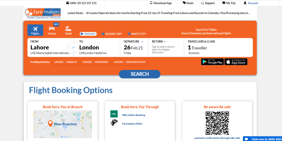 Best Online Airline Tickets site in Pakistan LocalWriterPK